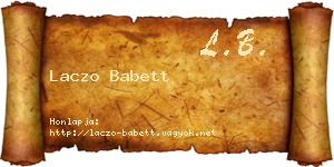 Laczo Babett névjegykártya